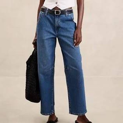 Banana Republic Mid Rise Barrel Jeans Size 12/31