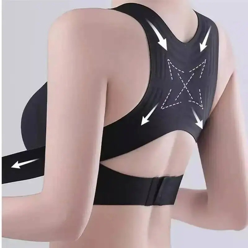 Women Posture Corrector Bra Wireless Back Support Lift Up Yoga Bra Shapewear