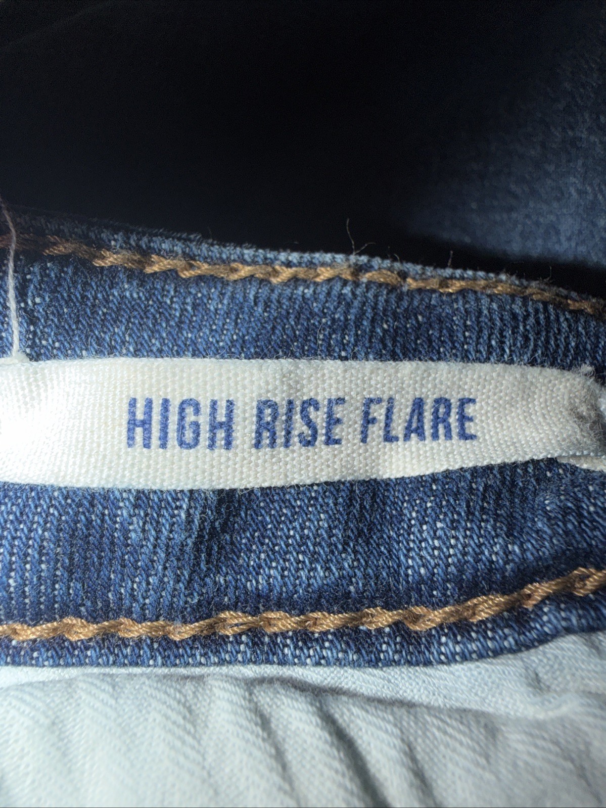 Wrangler High Rise Flare Jeans Womens 31×36 Blue Denim Bell Bottom 11MPFKP
