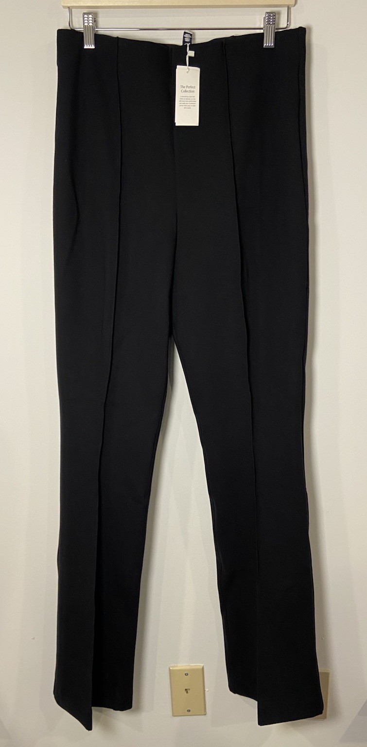 NWT Spanx Ponte Pants Demi Boot Bootcut Pull On Stretch Black Size XL Tall New