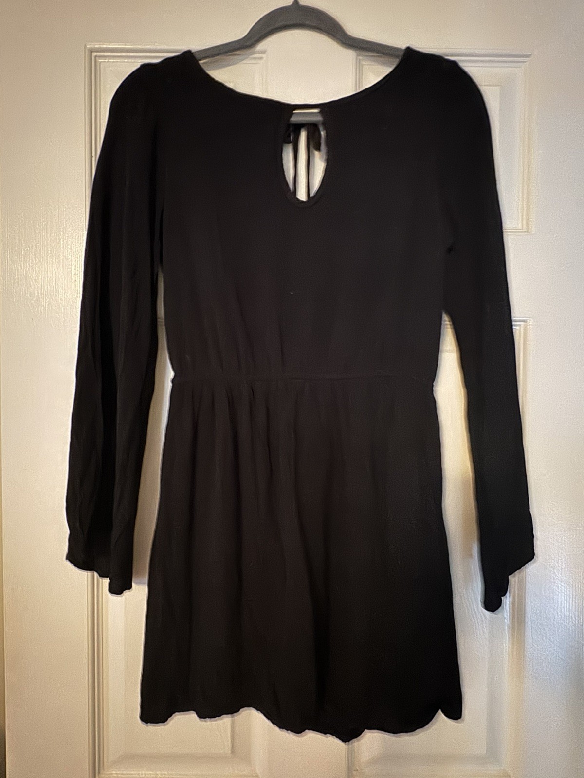 Joe & Elle Black Solid Dress S Open Back USA