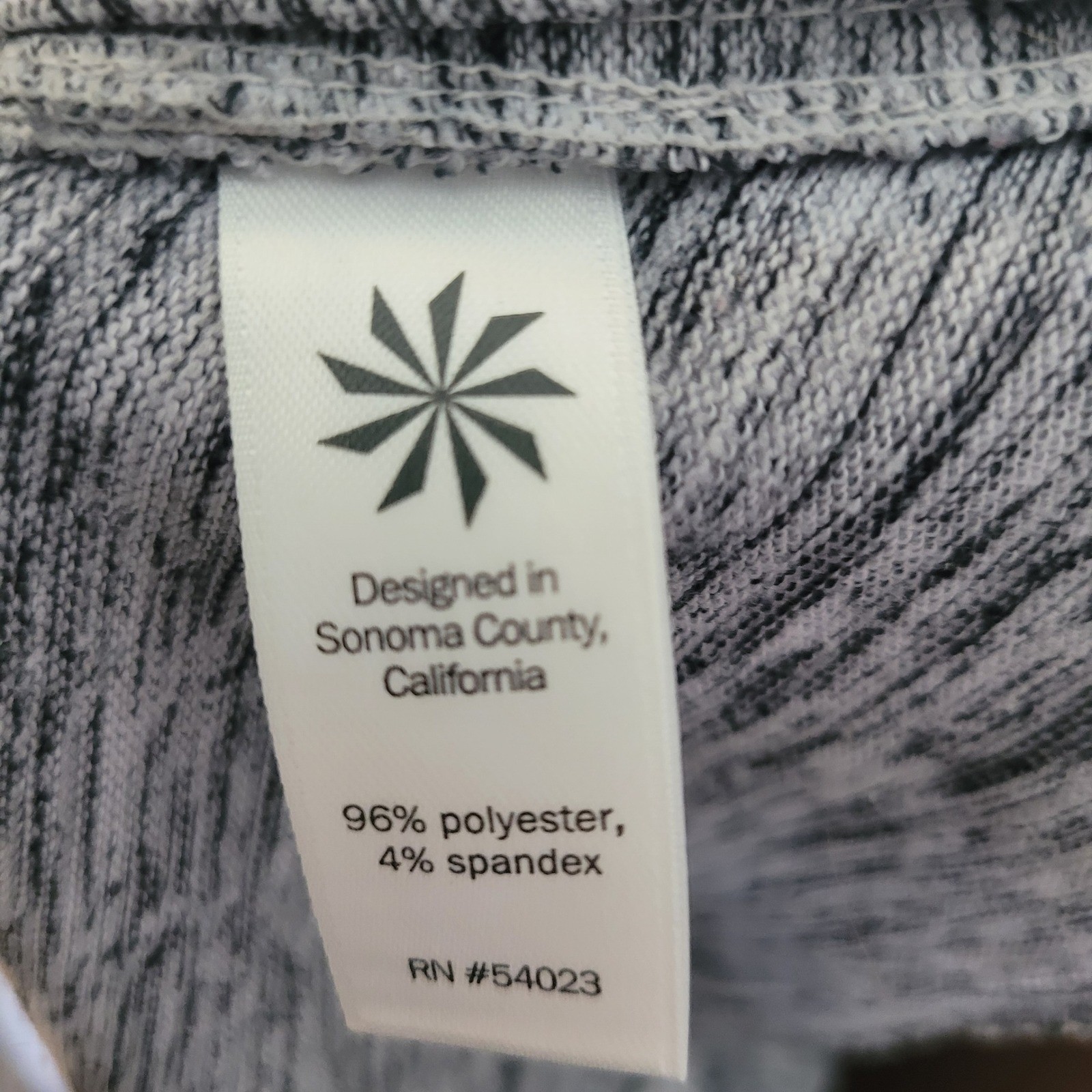 Athleta Women Small Cityscape Long Sleeve Side Zip Space Dye Top Gray Athleisure