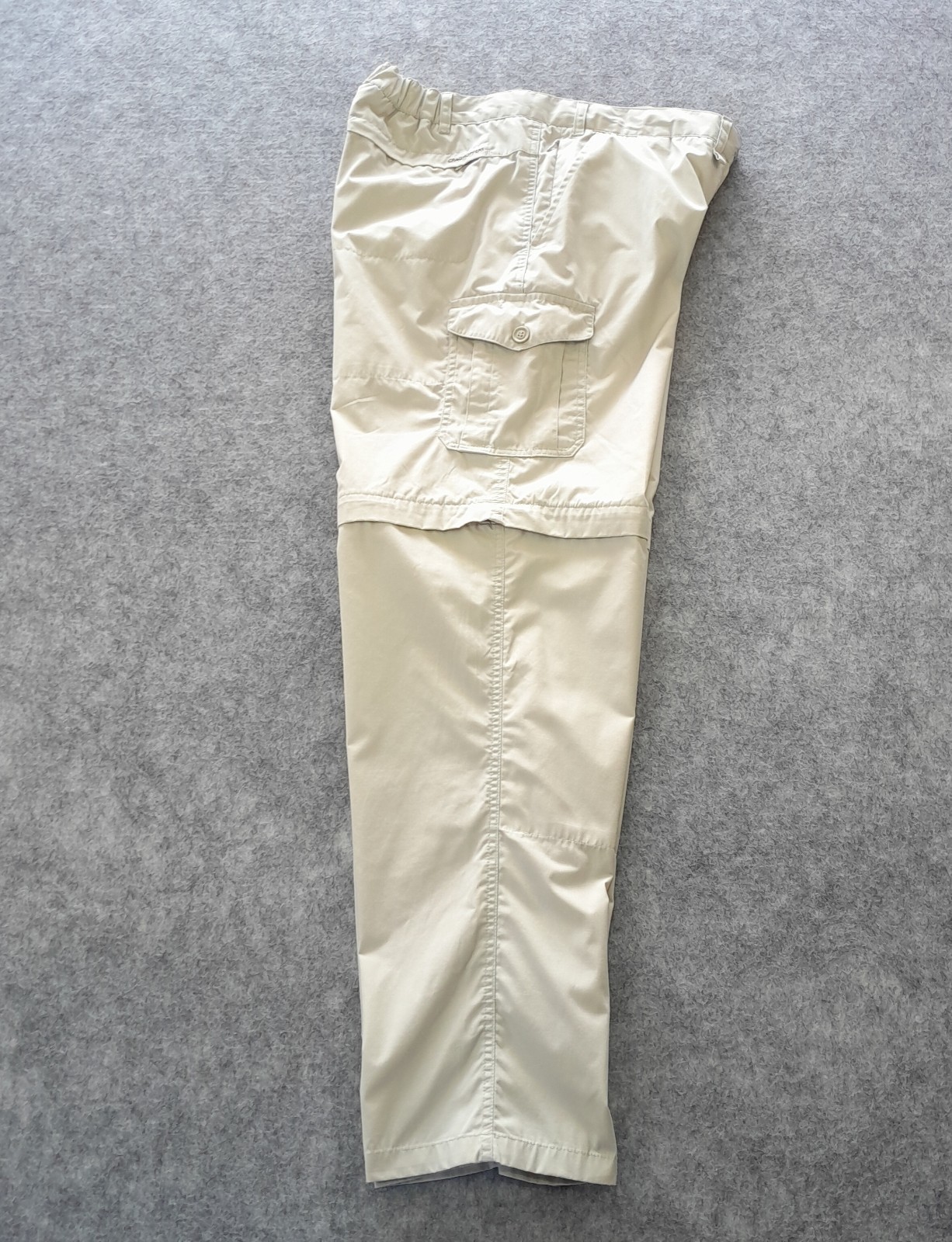 Craghoppers Convertible Trousers Womans UK18 Reg Ivory Kiwi Zip Off Walking Shor