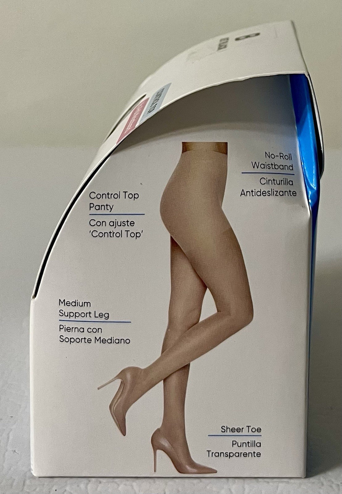 4 Pk L’eggs Sheer Energy Control Top Medium Compression Tights JET BLACK Size B