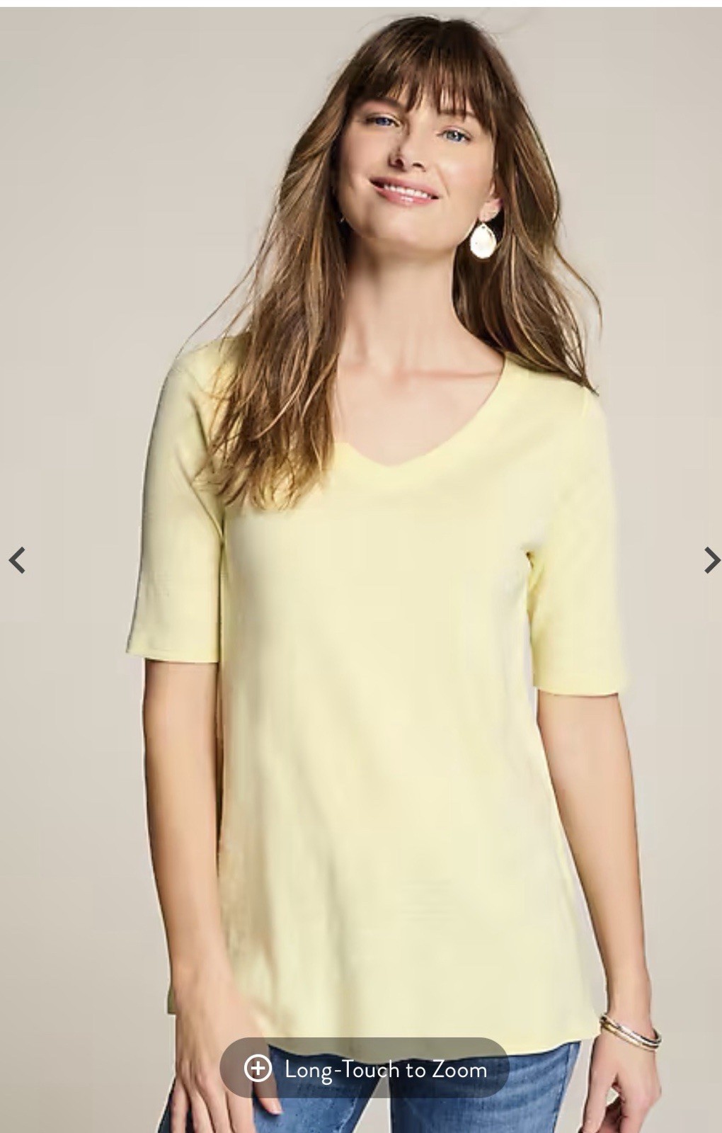 NWT! PIMA SLUB ELBOW SLEEVE TEE-LARGE-SUNLIGHT-BEAUTIFUL!