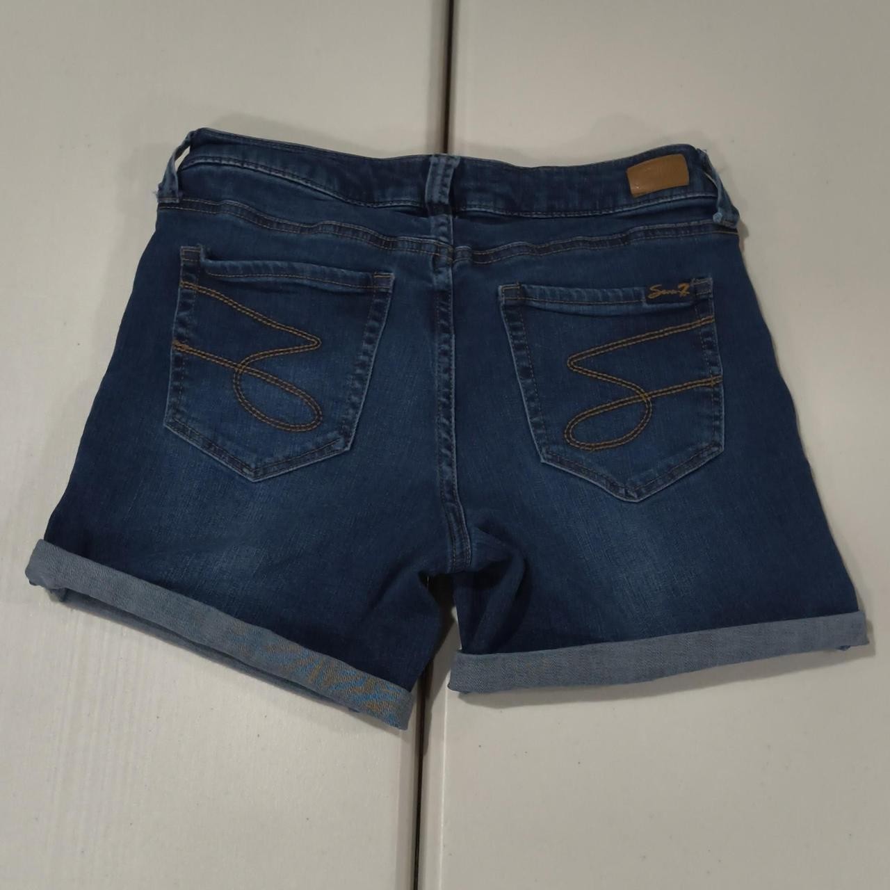 Seven7 blue denim shorts