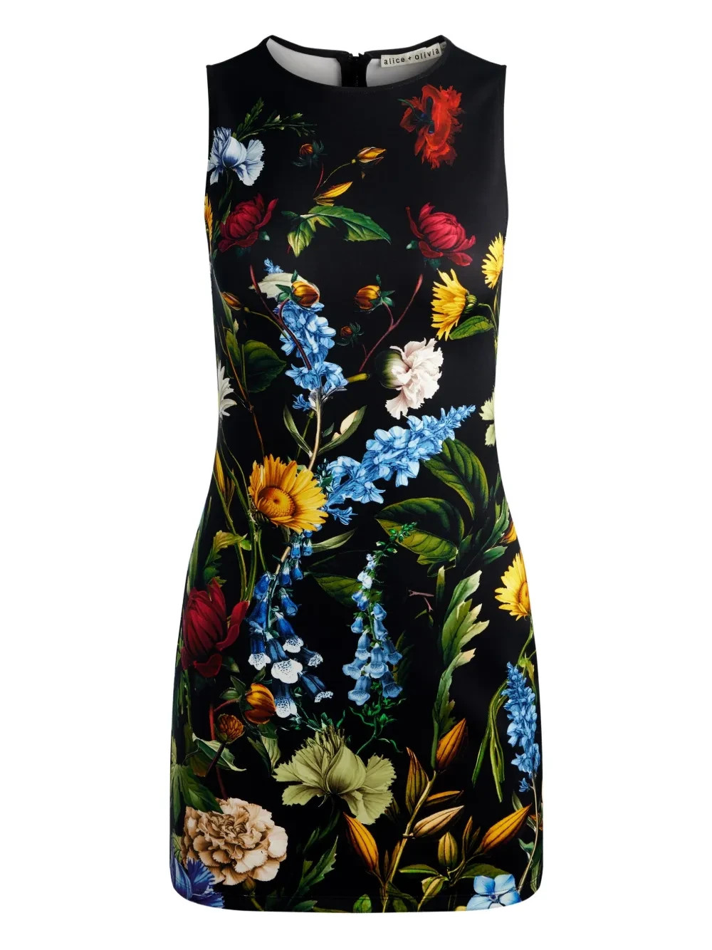 NEW, Alice + Olivia Wynell A-line mini dress in black multi Size 6 #MD2071