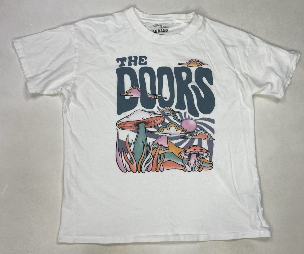 American Eagle The Doors T-shirt Women Small Oversized AE Band Tee Music