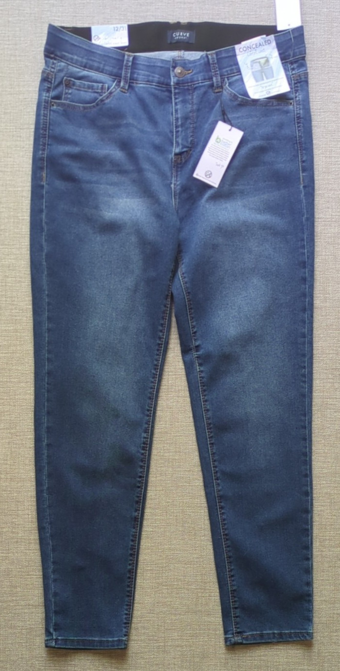 Curve Appeal Womens High-Rise Comfort Waist Skinny Denim Jeans 12/31 (31×28) NWT