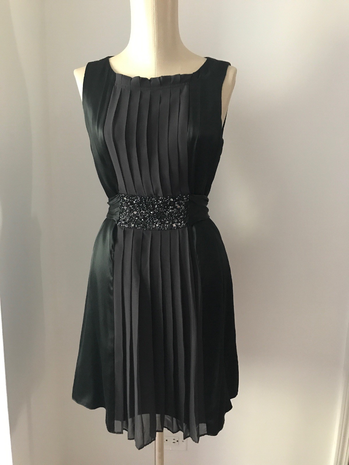 BCBGMAXAZRIA Black Silk Dress Sz 0 Fits Sz S