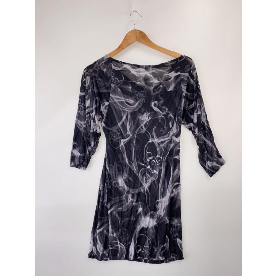 Hysteric Glamour Gray Rayon All Over Print Cowl Neck Blouse Free Auth