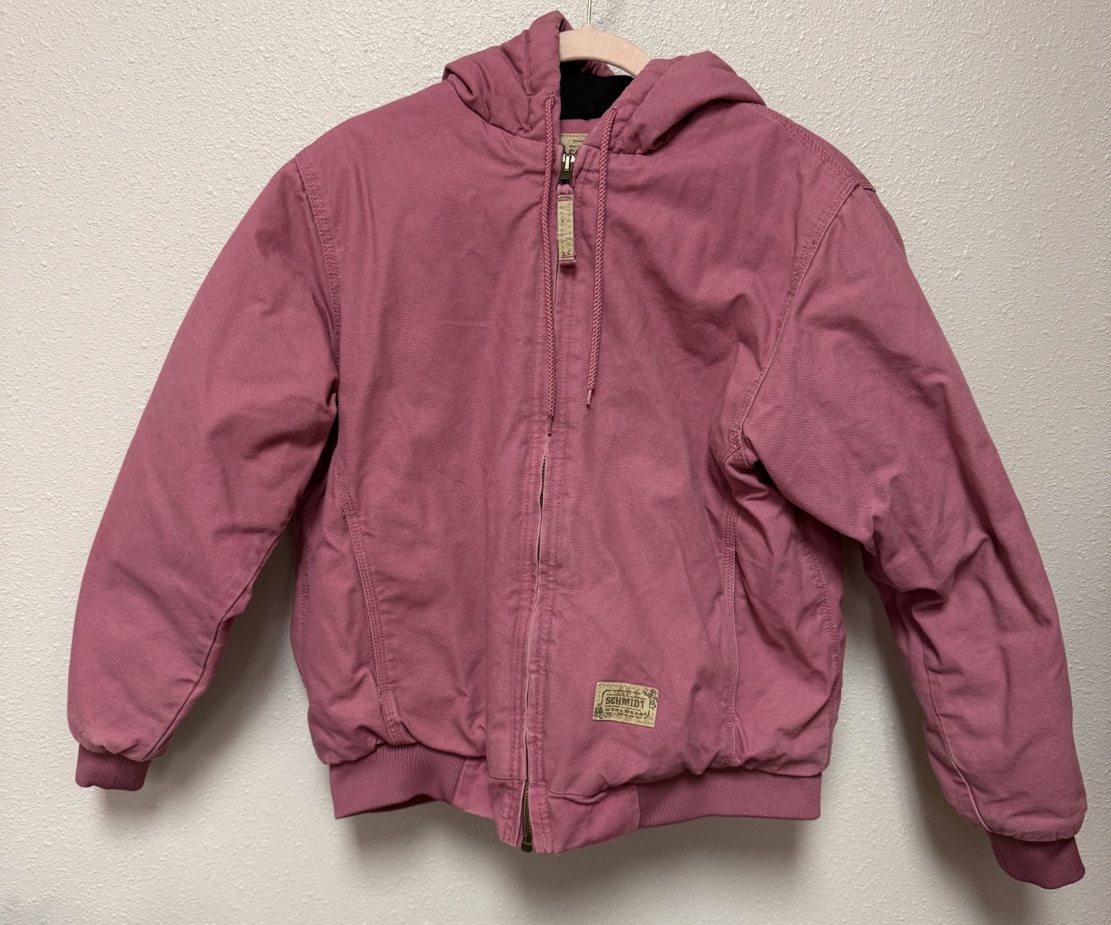 C.E. Schmidt Pink Chore Jacket Vintage First Edition Black Quilted Y2k Grunge