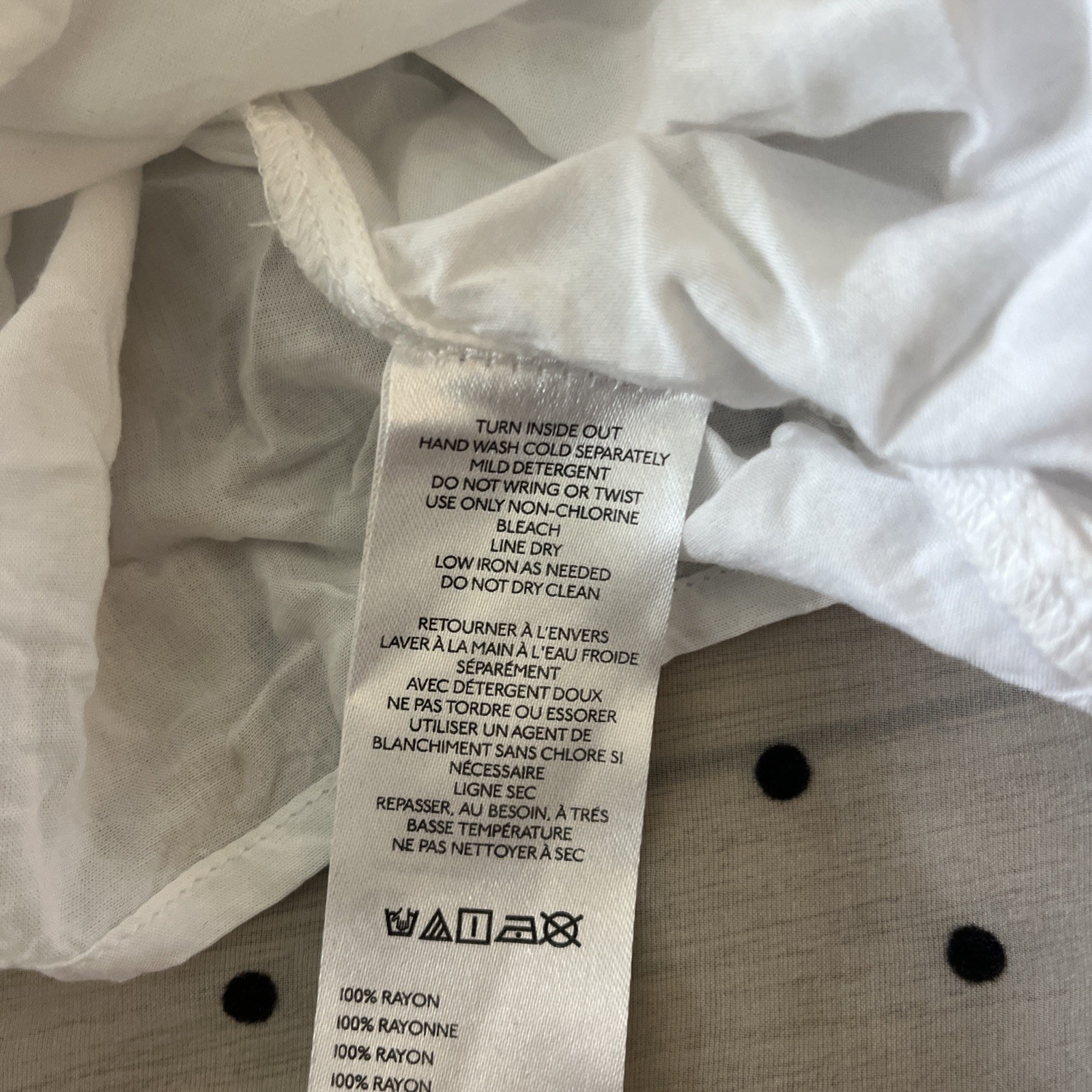 ANTHROPOLOGIE Maeve The Leandra Shirred Yoke Blouse Black & White XL
