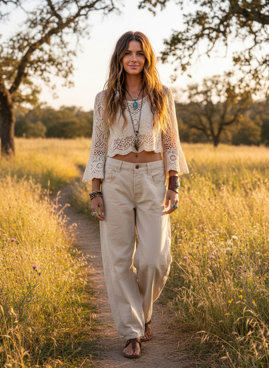 Free People We The Free Good Luck Mid-Rise Barrel Jeans 27 Trousers NWD 46607