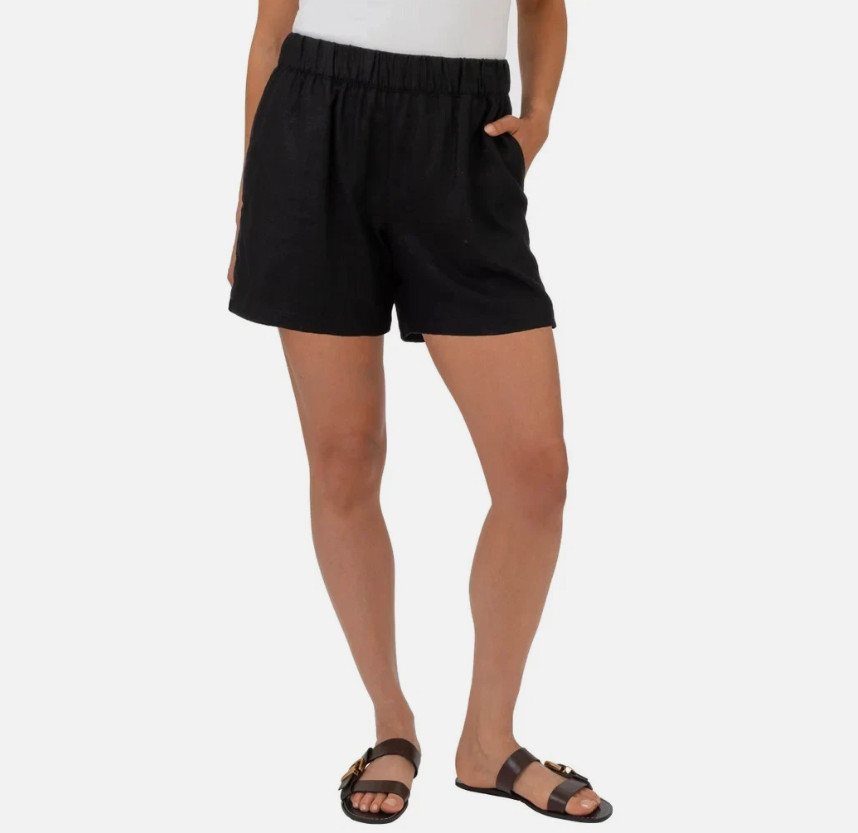 BlankNYC Linen Blend Short Multicolor 5″ Inseam, size large, Black, NWOT