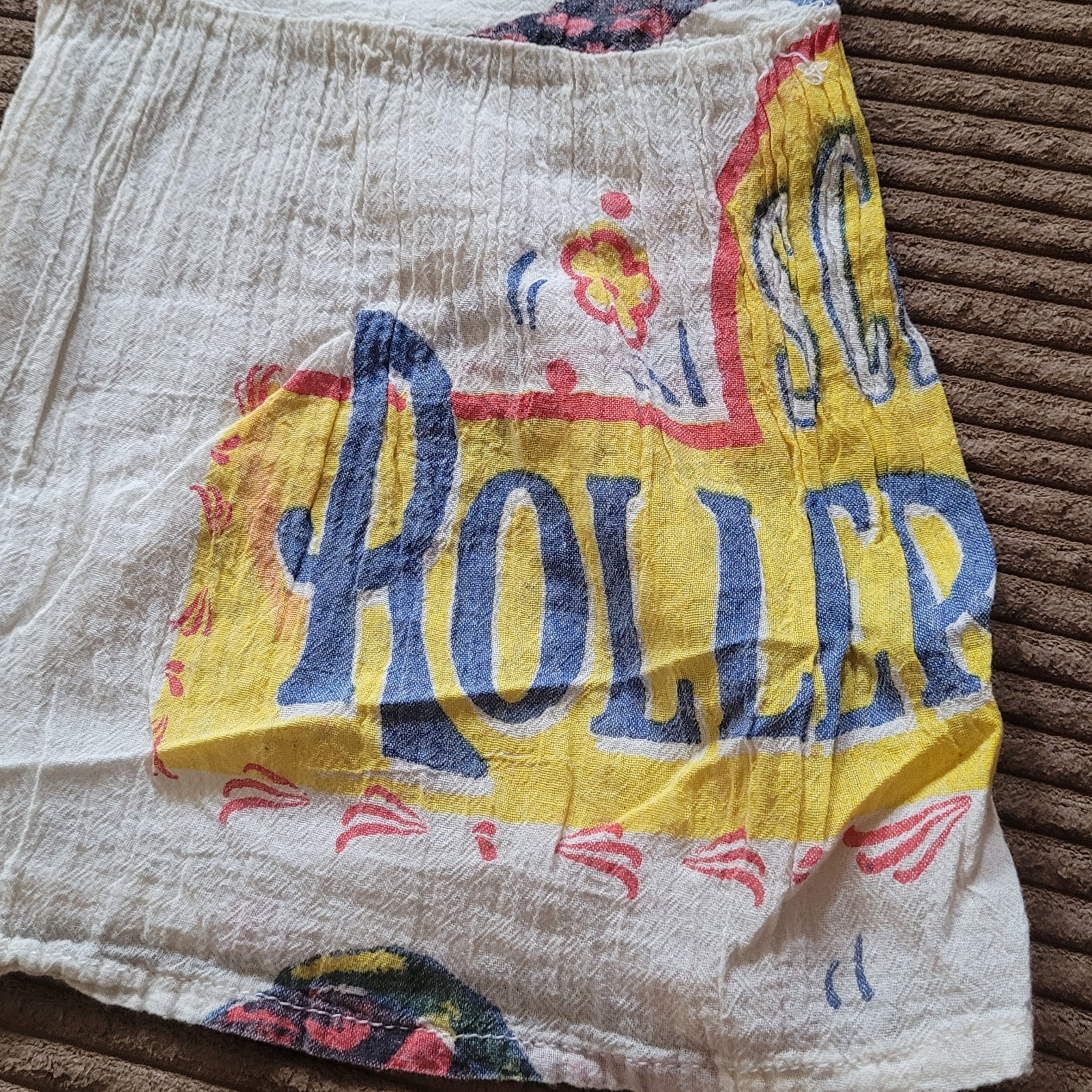 Flour Sack Dress Pheasant Vintage Look Feed Sack Garden Hippie Boho One Size