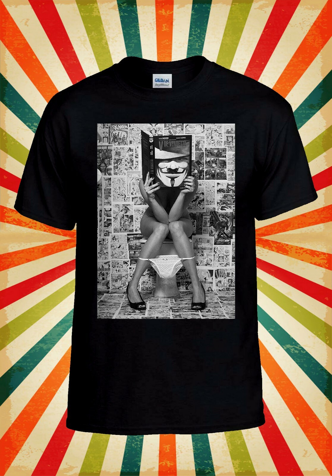 V For Vendetta Sexy Girl Funny Cool Men Women Vest Tank Top Unisex T Shirt 1614