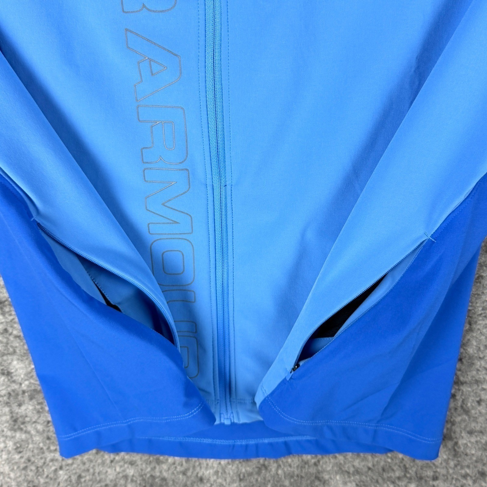 Under Armour Womens M Blue Storm ColdGear Hooded Running Jacket Outdoor Gorpcore