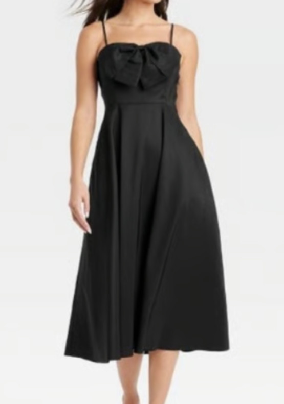 NEW A New Day Women’s Black Bow Spaghetti Strap Maxi Size 14