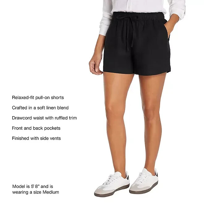 Gap Women’s Linen Short Size L Black