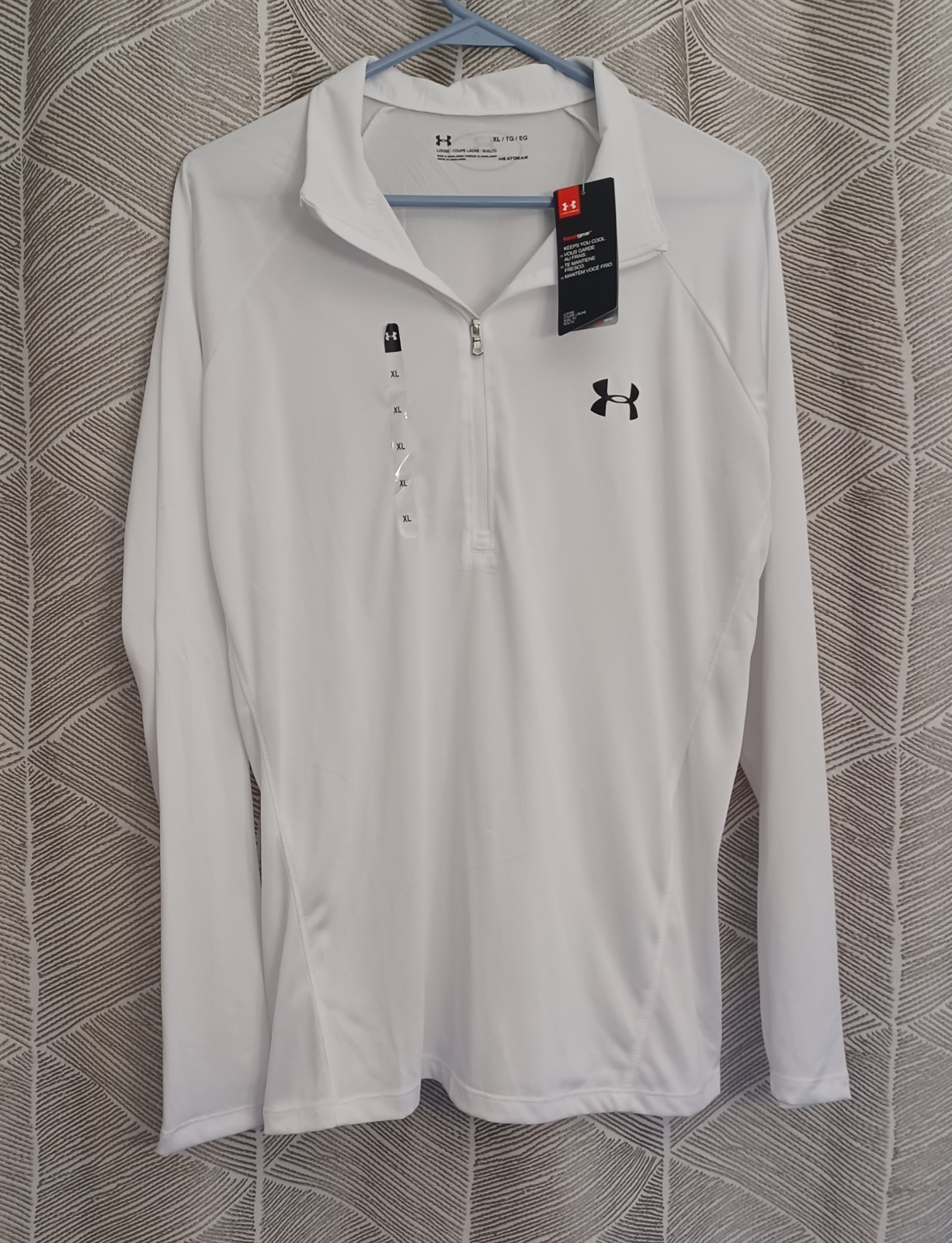 Under Armour UA Tech 1/2 Zip Pullover White Quick Drying Women’s Size XL NWT