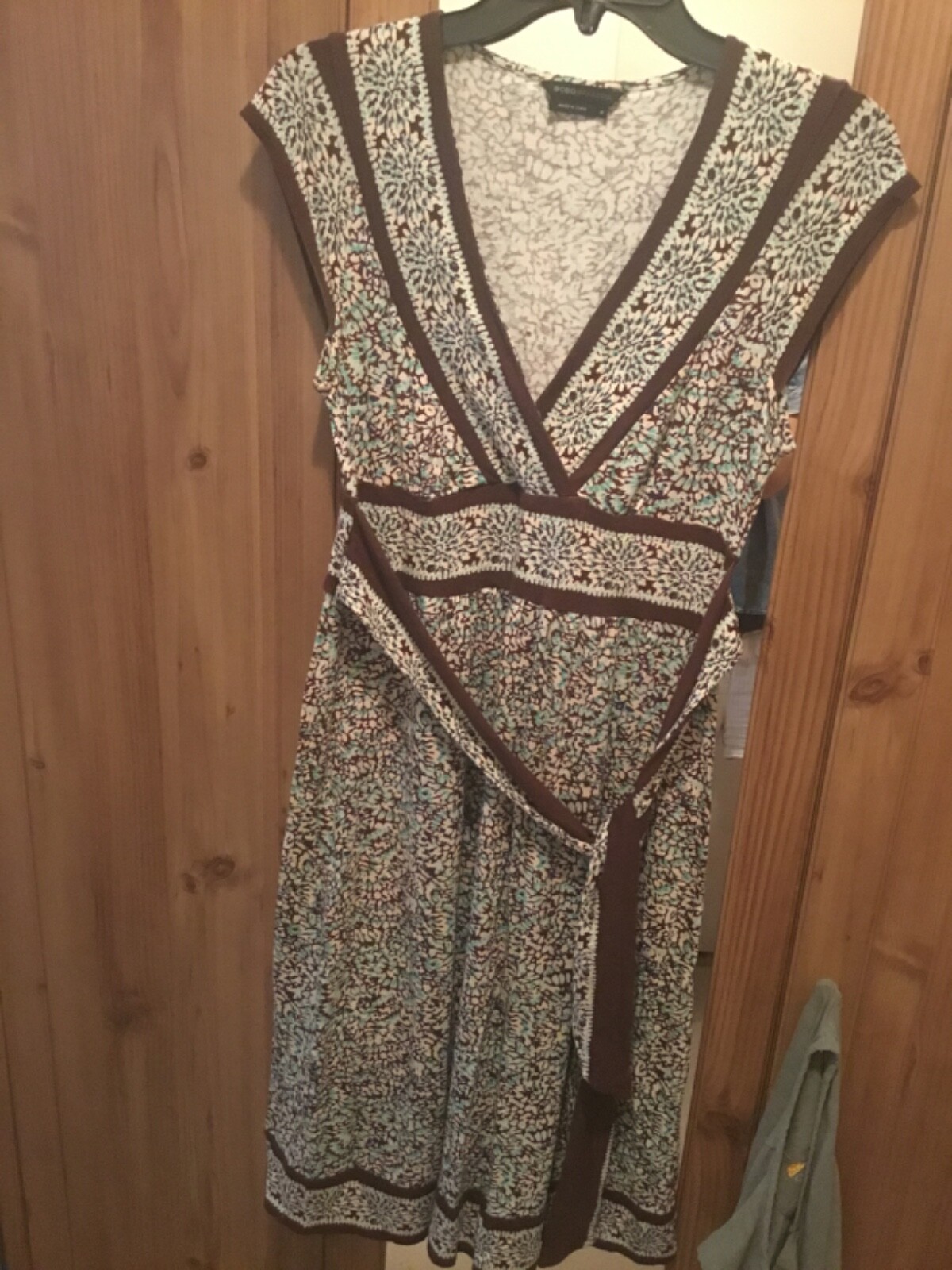 BCBG MAXAZRIA dress size S, with front tie, 95 rayon/5 spandex