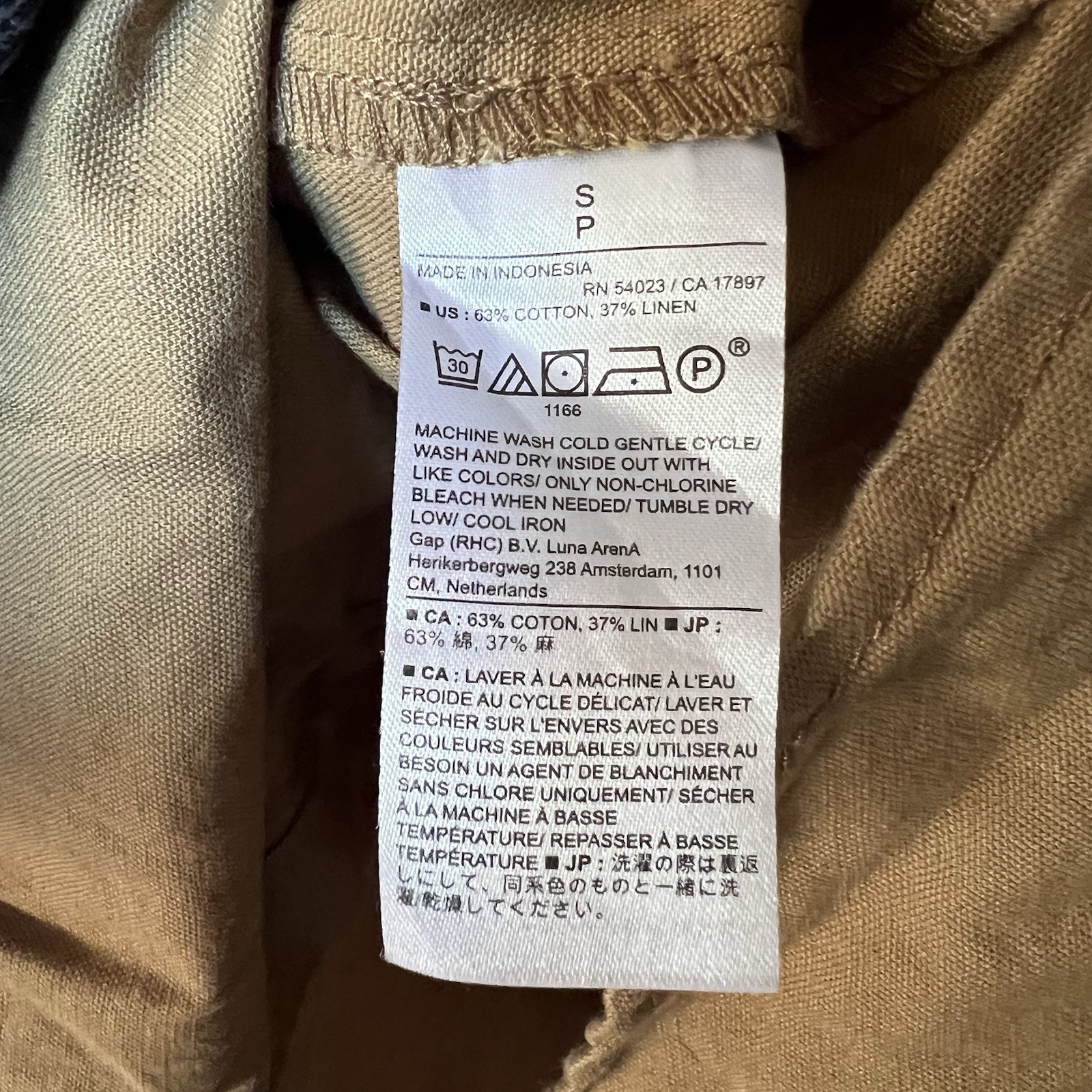 BANANA REPUBLIC FACTORY Khaki Linen Blend Utility Mini Dress Size S Belted