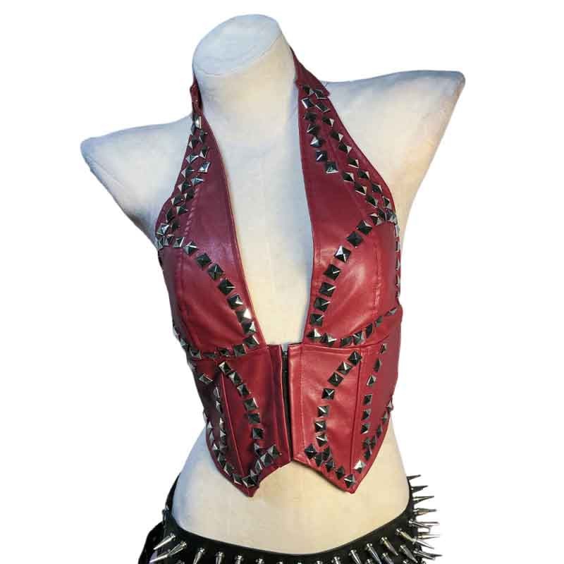 Goth Tops Grunge Spiked Y2K Punk Rock Clothes Boho Gothic Tank Emo Clothing