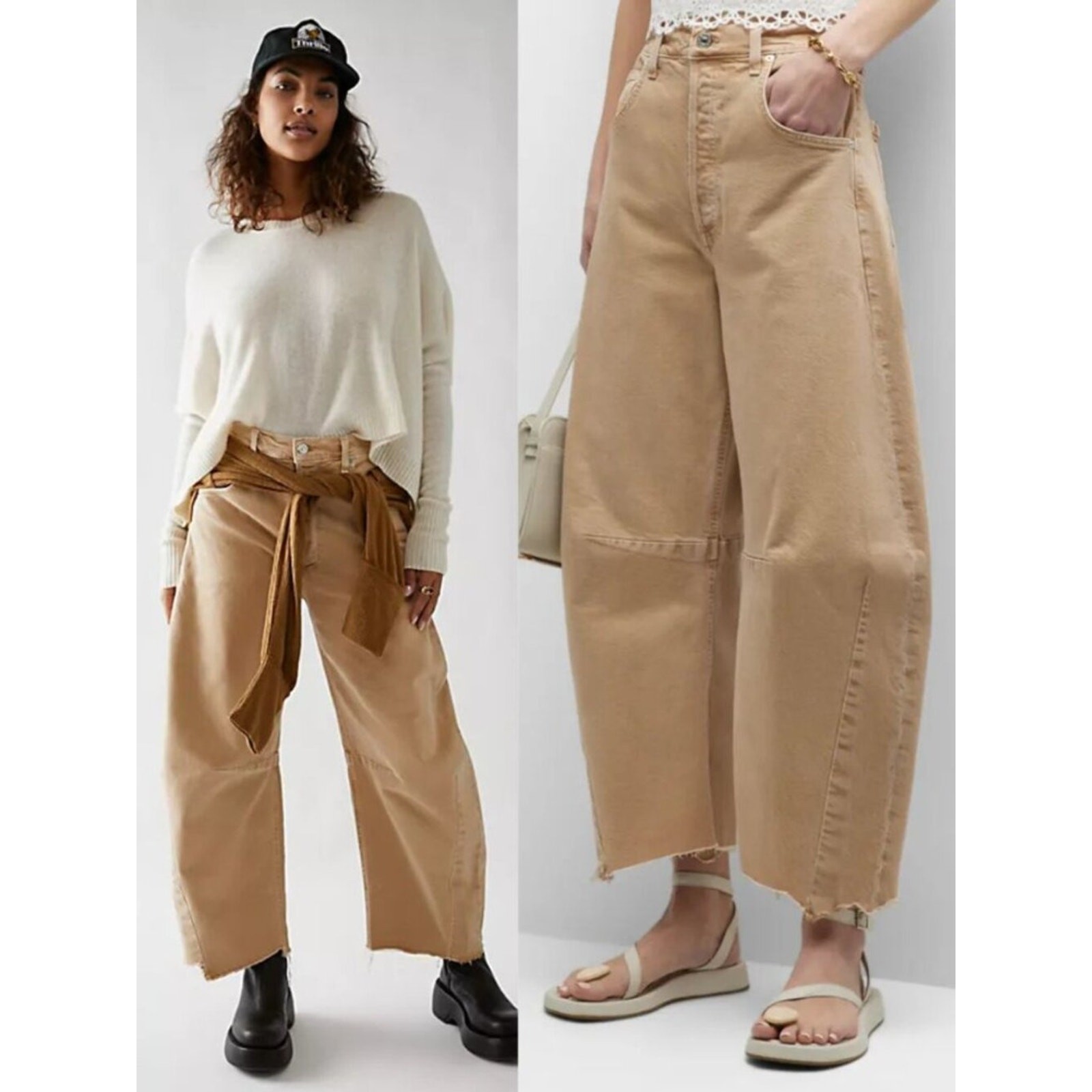 Citizens of Humanity Horseshoe Jean Copper Brown Wide Barrel Leg Size 26