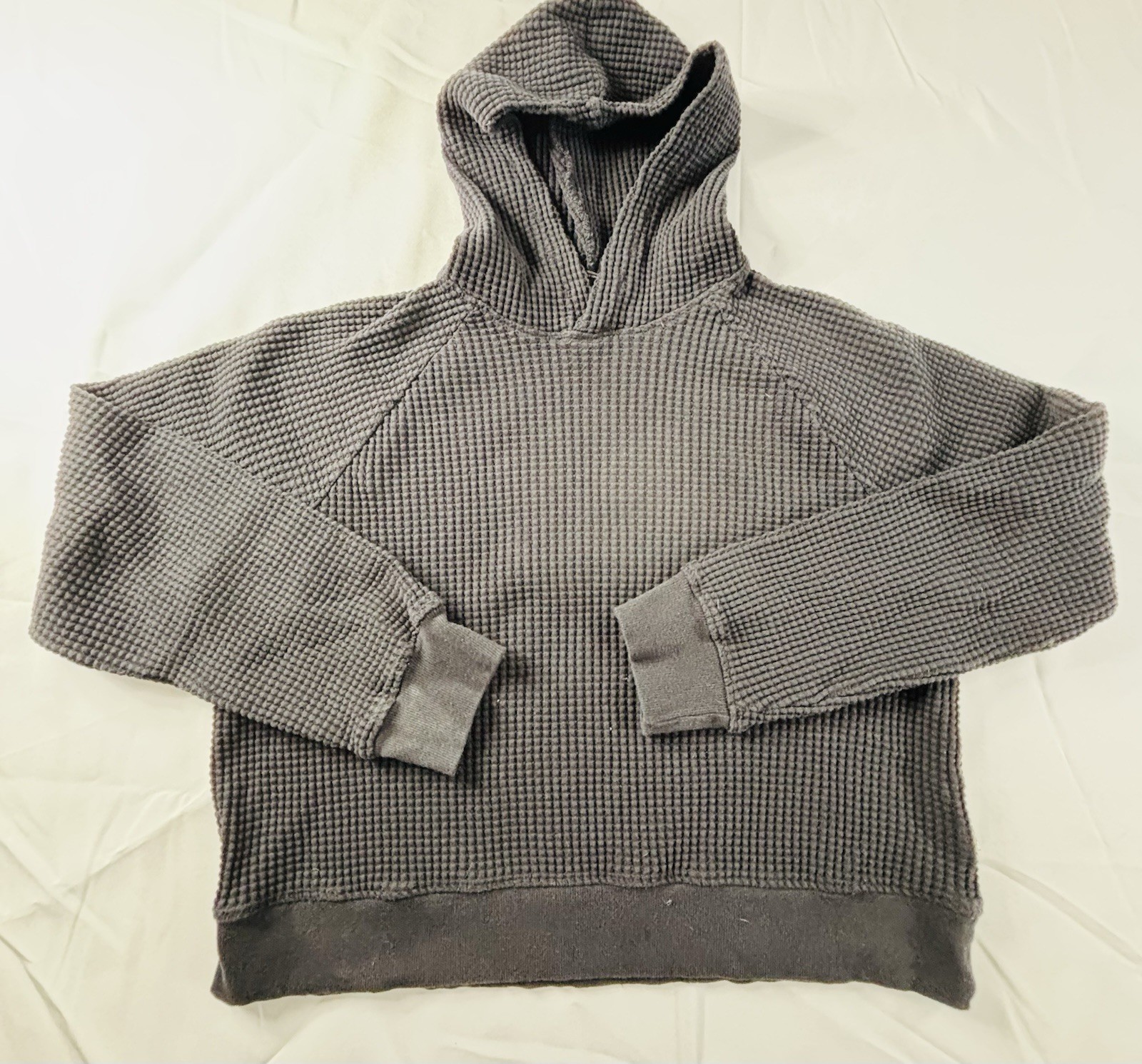 North face Hoddie Waffle Knit Medium Blk Long Sleeve Women’s