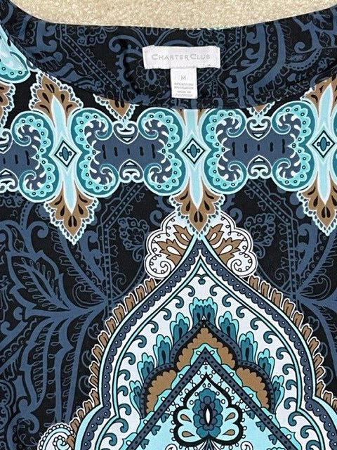 Women Dress summer casual Charter Club dress sz M Multi colors