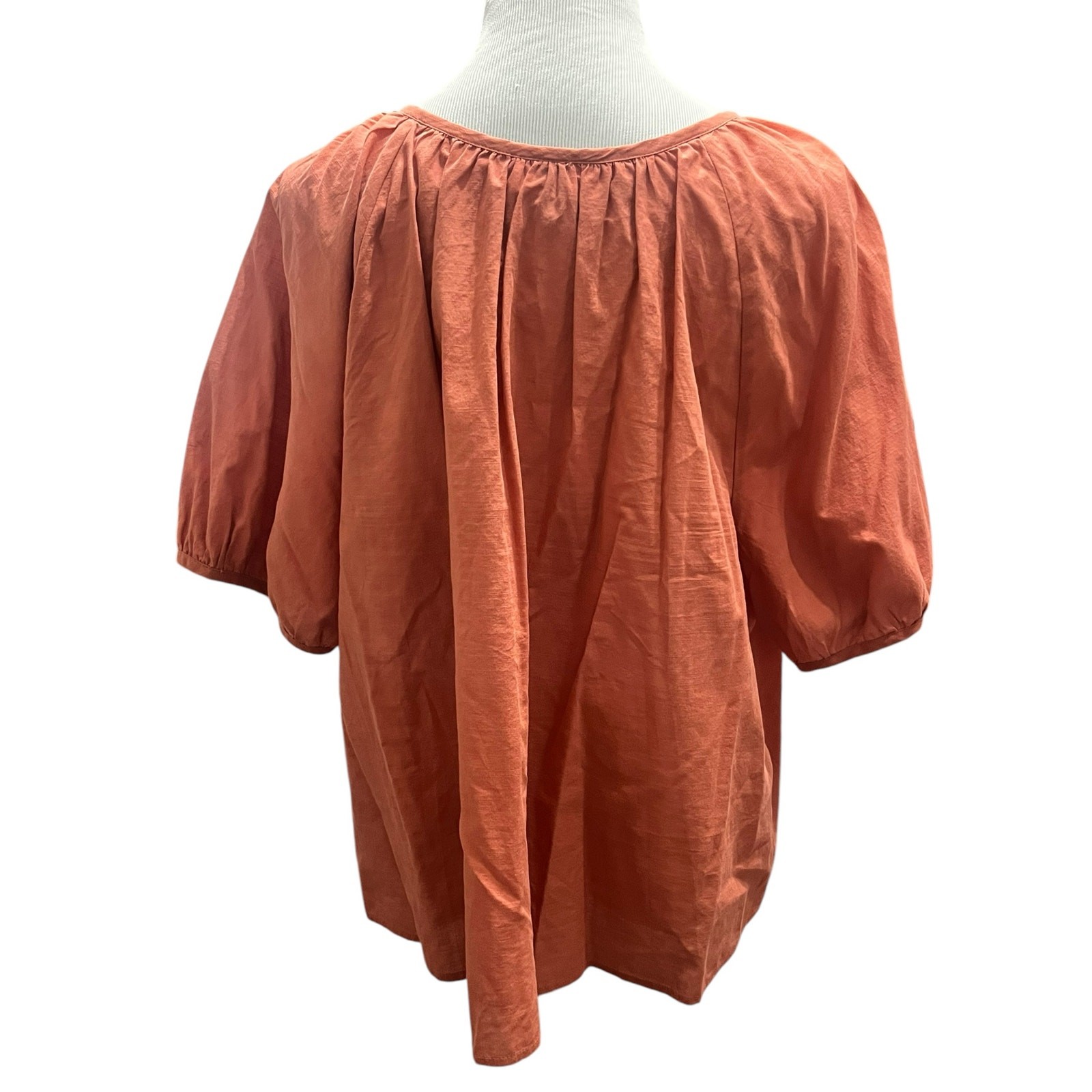 Universal Thread Women’s Salmon Button Short Sleeve Flowy Blouse Top SIZE XXL
