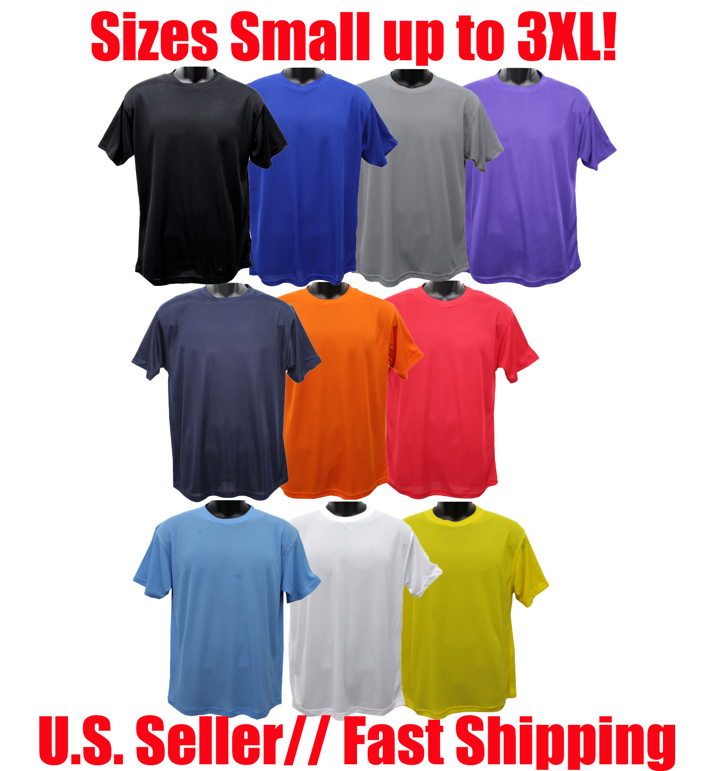 Big Tall T-Shirts Dry Fit Short Sleeve Quick Dry Tees Lightweight Oversize Tee