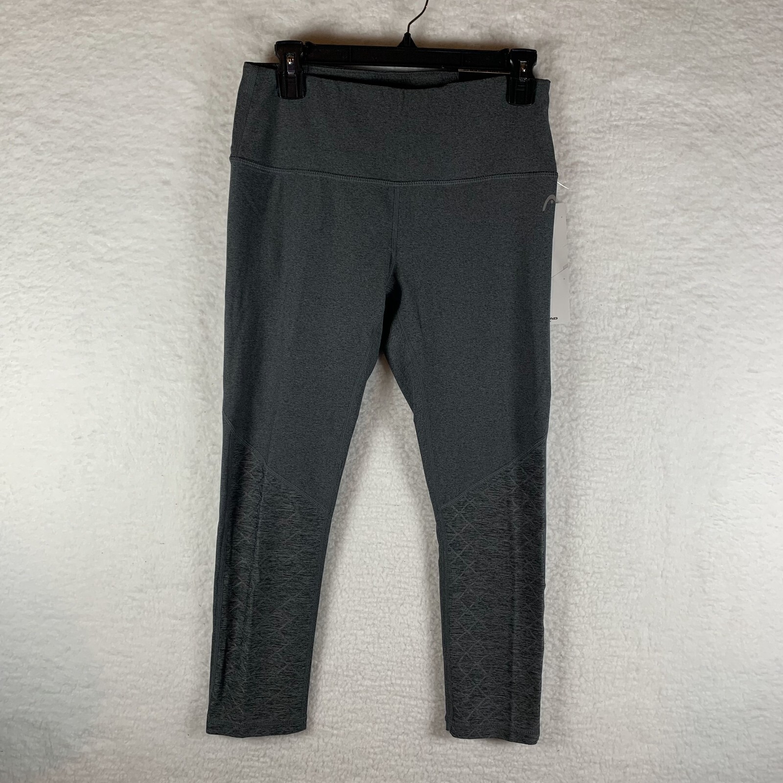 Head Capri Leggings Women’s Size Large Charcoal Heather High Rise Pull On 6329