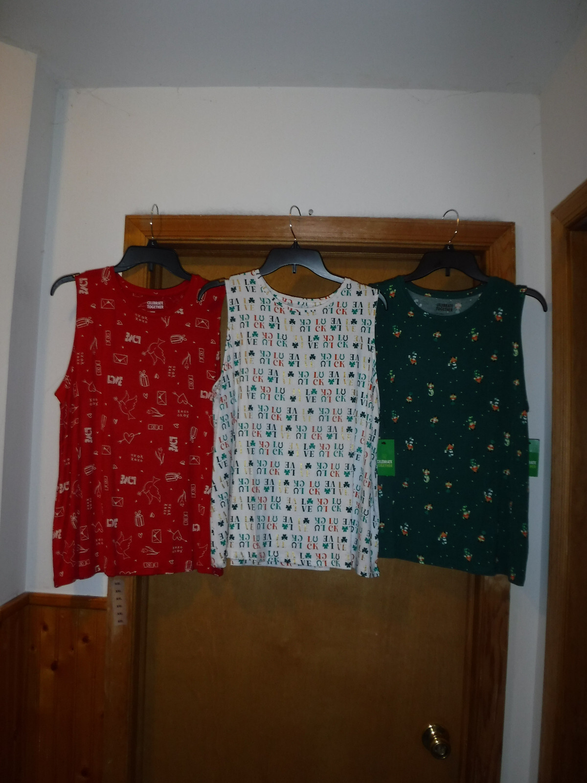 Sleeveless Tee Tops,XXL,XL,Celebrate Together, Multi Color 95% rayon 5% spandex