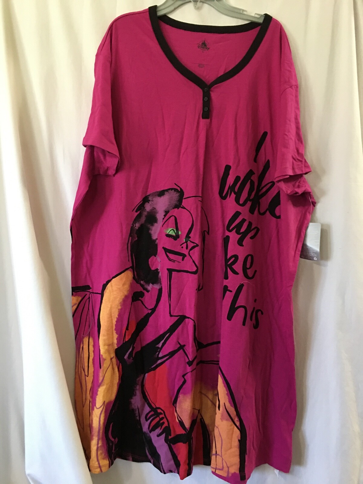 NWT Disney Store Cruella De Vil Nightshirt Nightgown for Women 101 Dalmatians