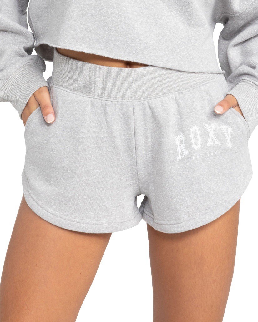 $44 Roxy Women’s Sunray Sweat Short In Light Grey Size XS
