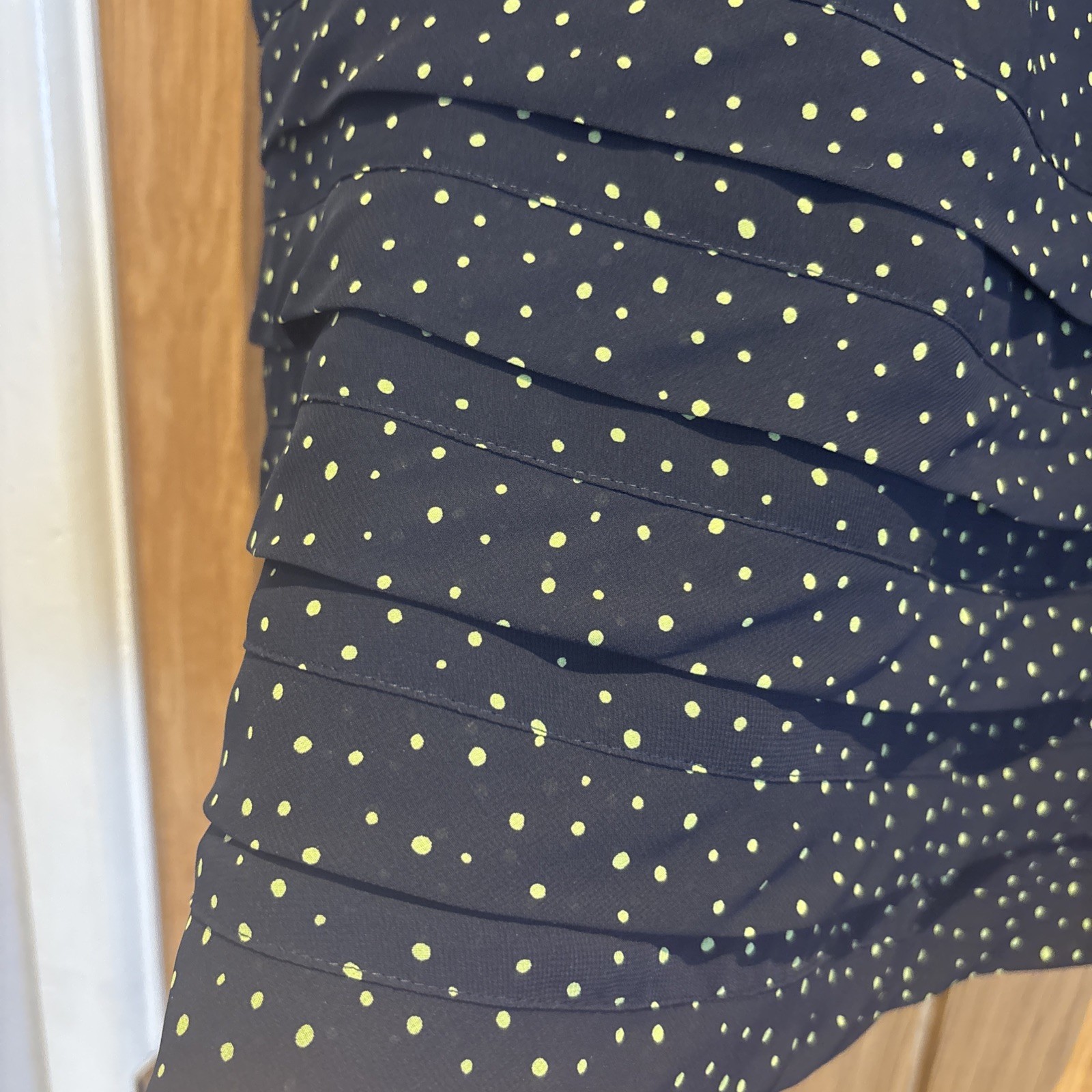 Précis Petite Polkadot Skirt Size 14 Side Zip 27 Inches Long Lined