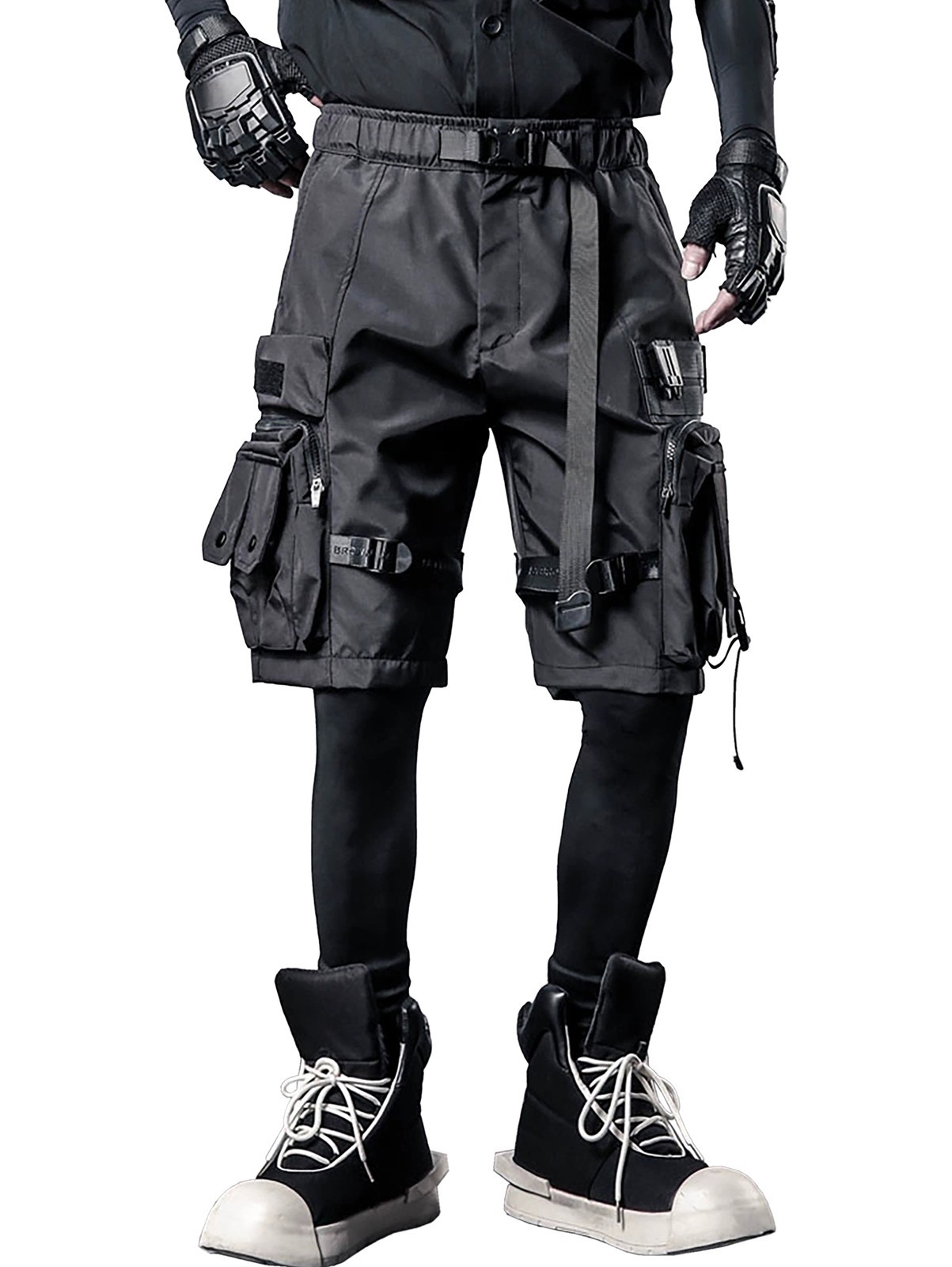 Niepce Japanese Streetwear Techwear Paratrooper Cargo Shorts for Men