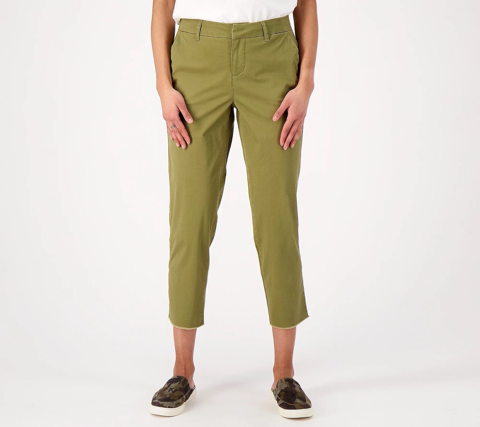 Laurie Felt Lightweight Chino Pants Size 10 Martini Olive A600878 New