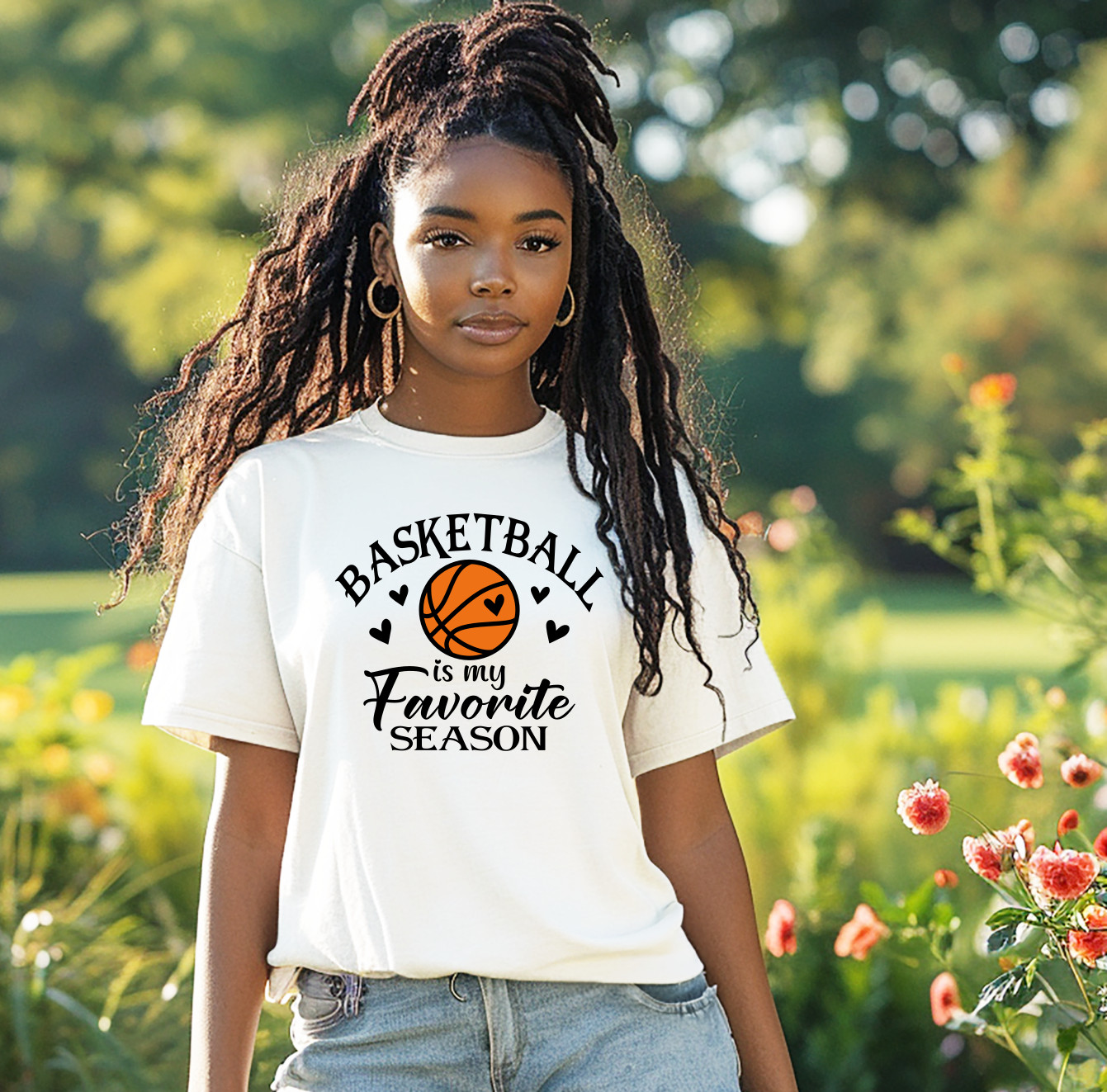 Girls T-Shirt – Basketball Is My Favorite Season – Youth & Adult Unisex Sizes