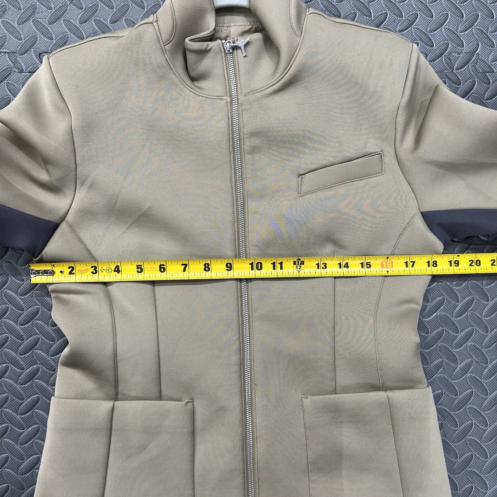 Jordan Classic Suit Jacket Size Small Womens Khaki Thunder Grey Brown $120