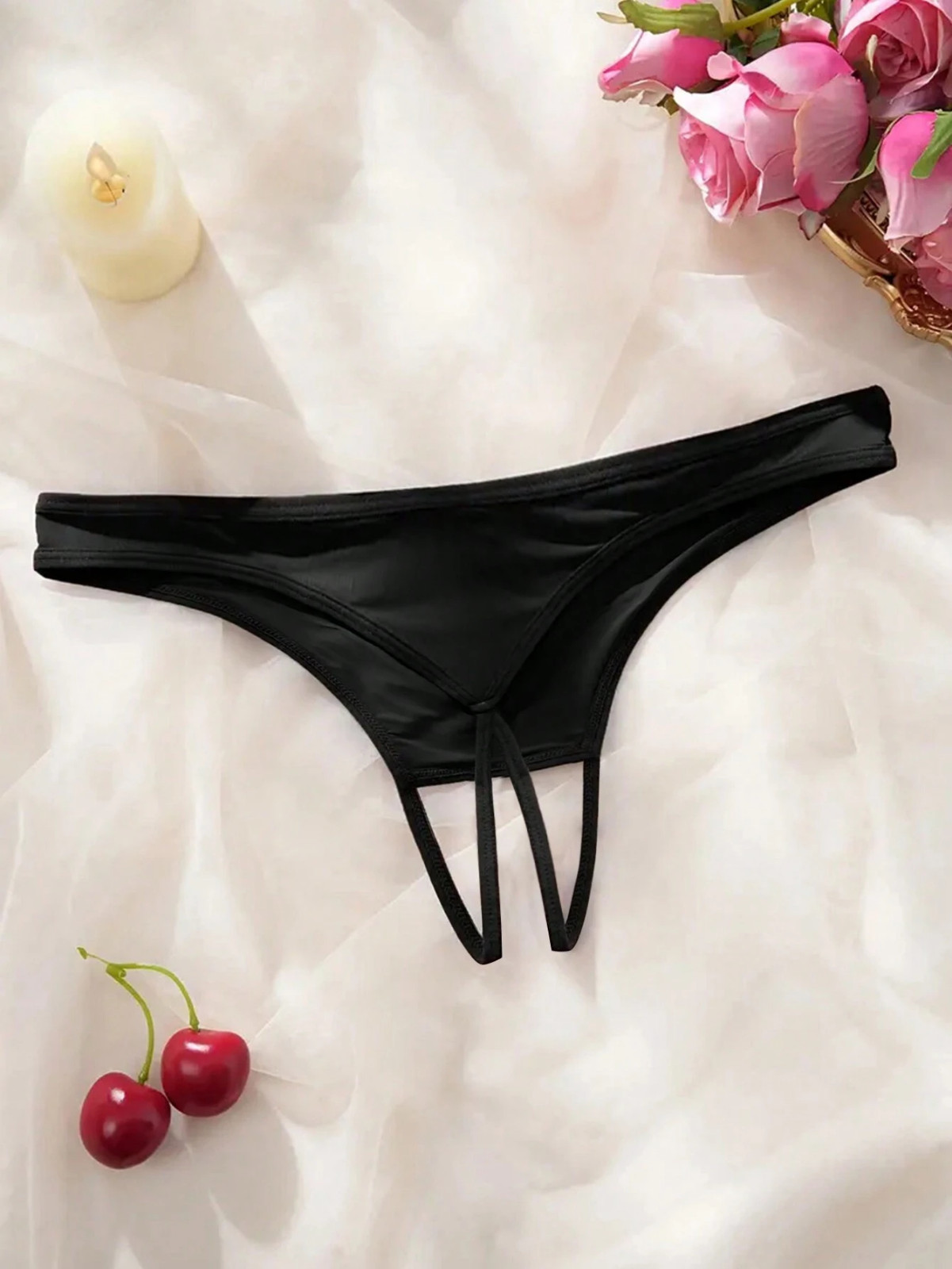 Women’s Yes Daddy Father Open Back Backless Sexy Sissy Lingerie Thong Panty