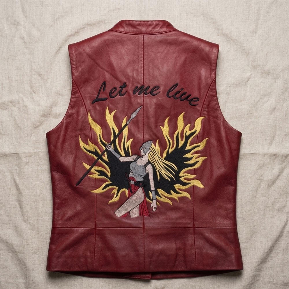 Handmade RE Code Veronica Claire Redfield Leather Let Me Live Jacket and Vest