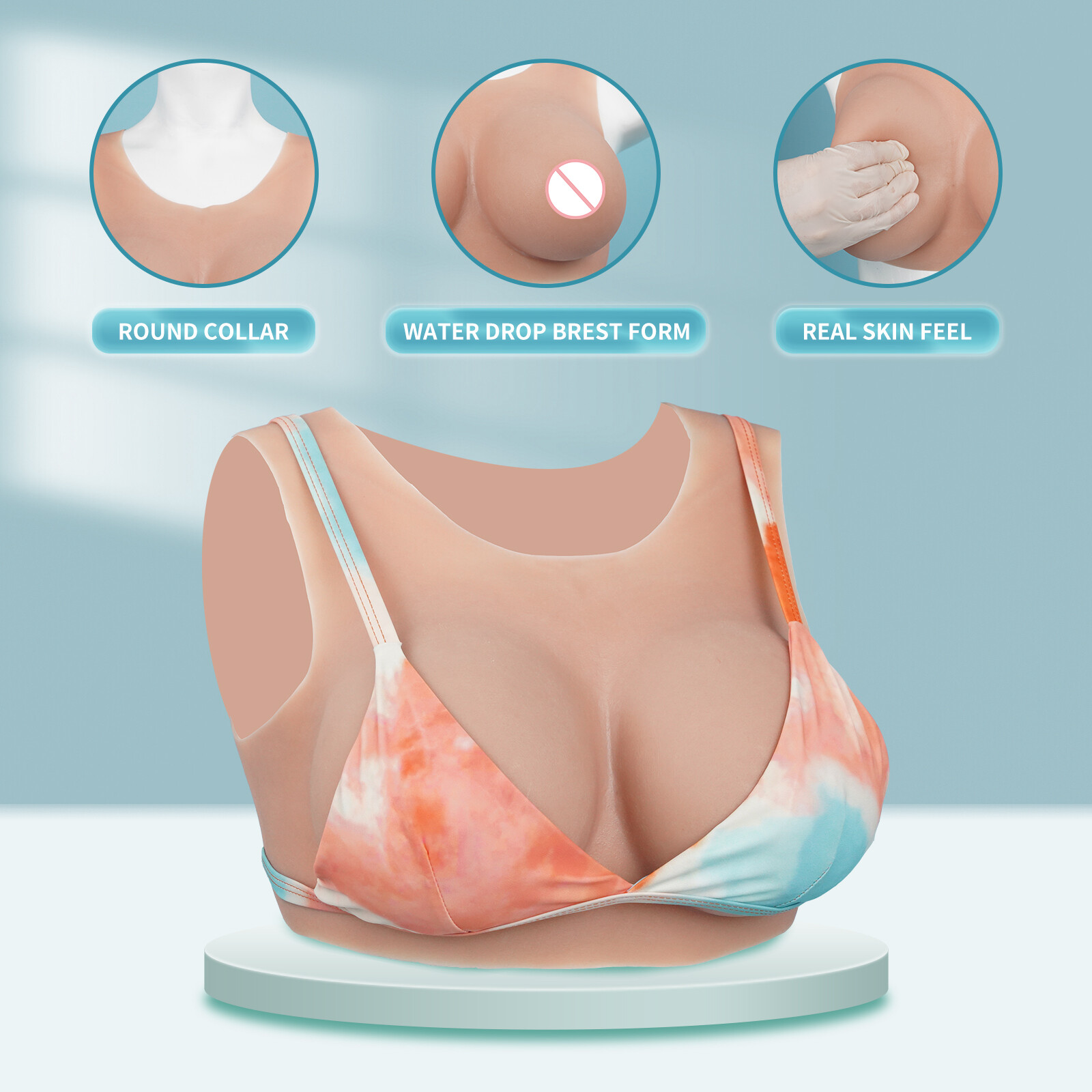 Realistic Breast Forms Silicone Fake Boobs Tits Drag Queen Crossdresser B-D Cup