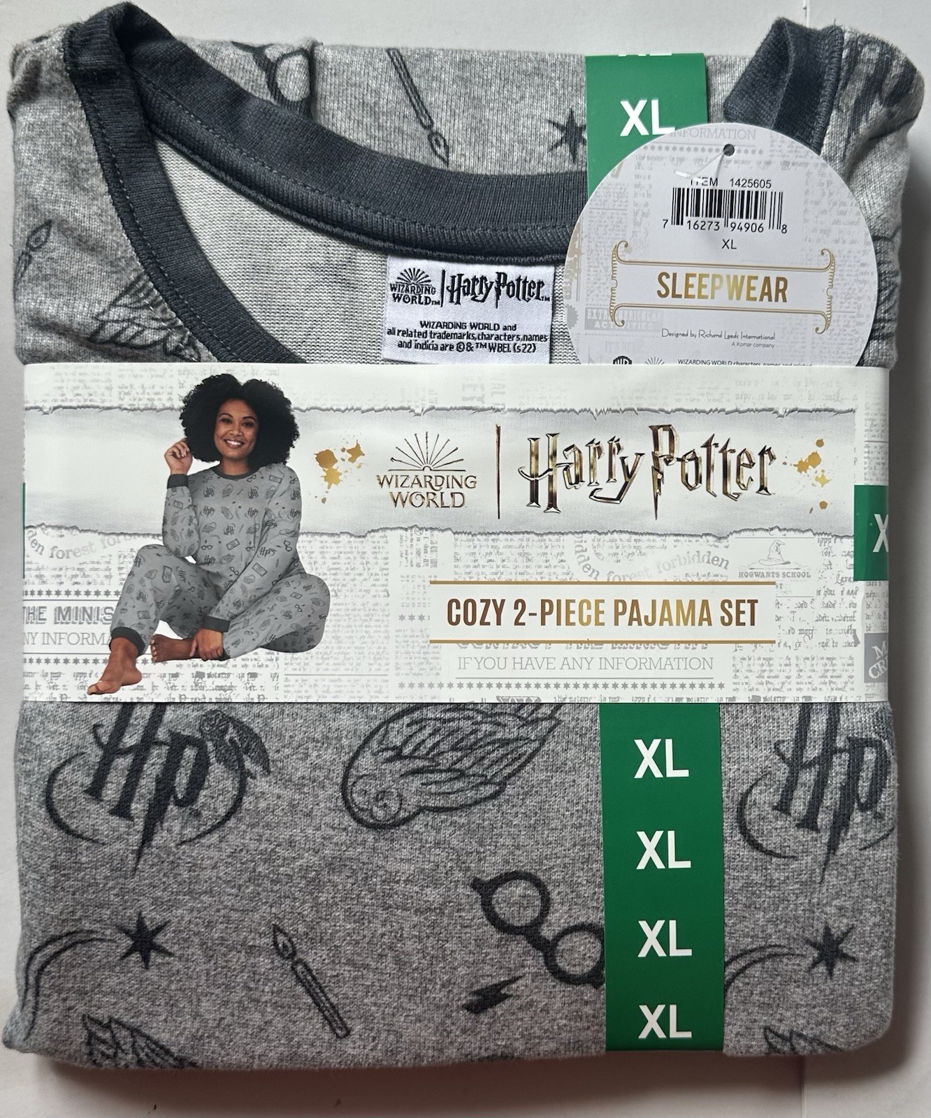 Harry Potter Pajama Set Women’s Pajama Lounge Set Sleepwear 2pc Set XL New!