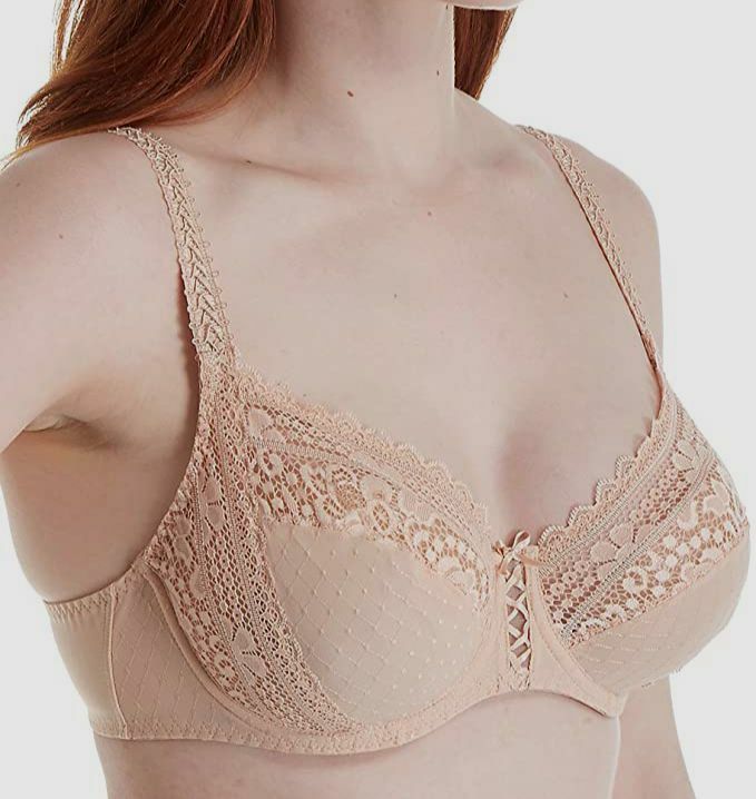 $113 Maison Lejaby Womens Beige Hanae Three-Part Full-Cup Underwire Bra Size 30G