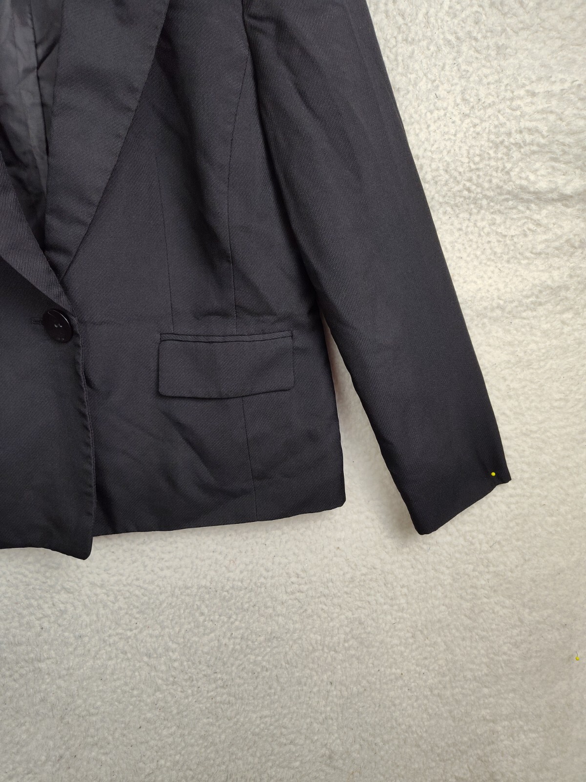 Le Suit Women Jacket 14 Black 100% Polyester Single Breasted Classic Fit Blazer