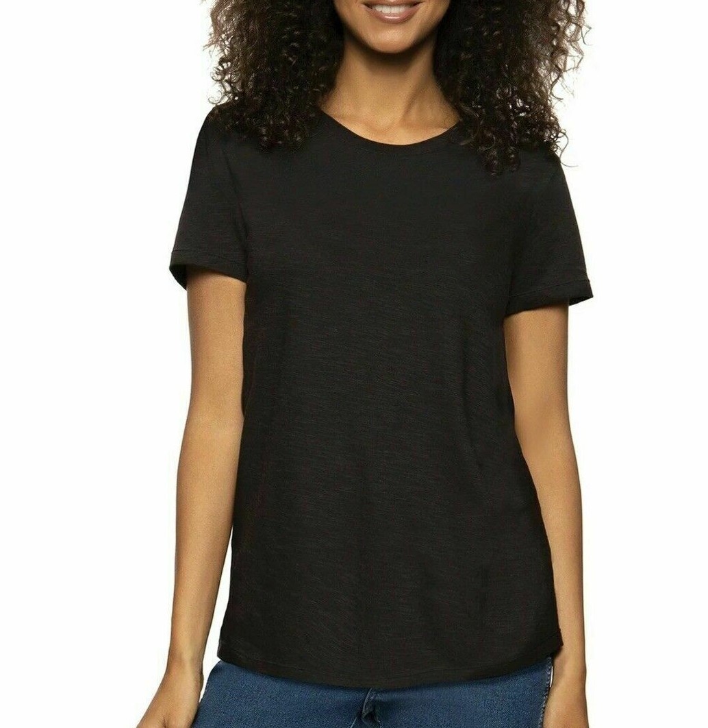 Felina Women’s Slub Crew Neck Tee Short Sleeve Cotton Modal