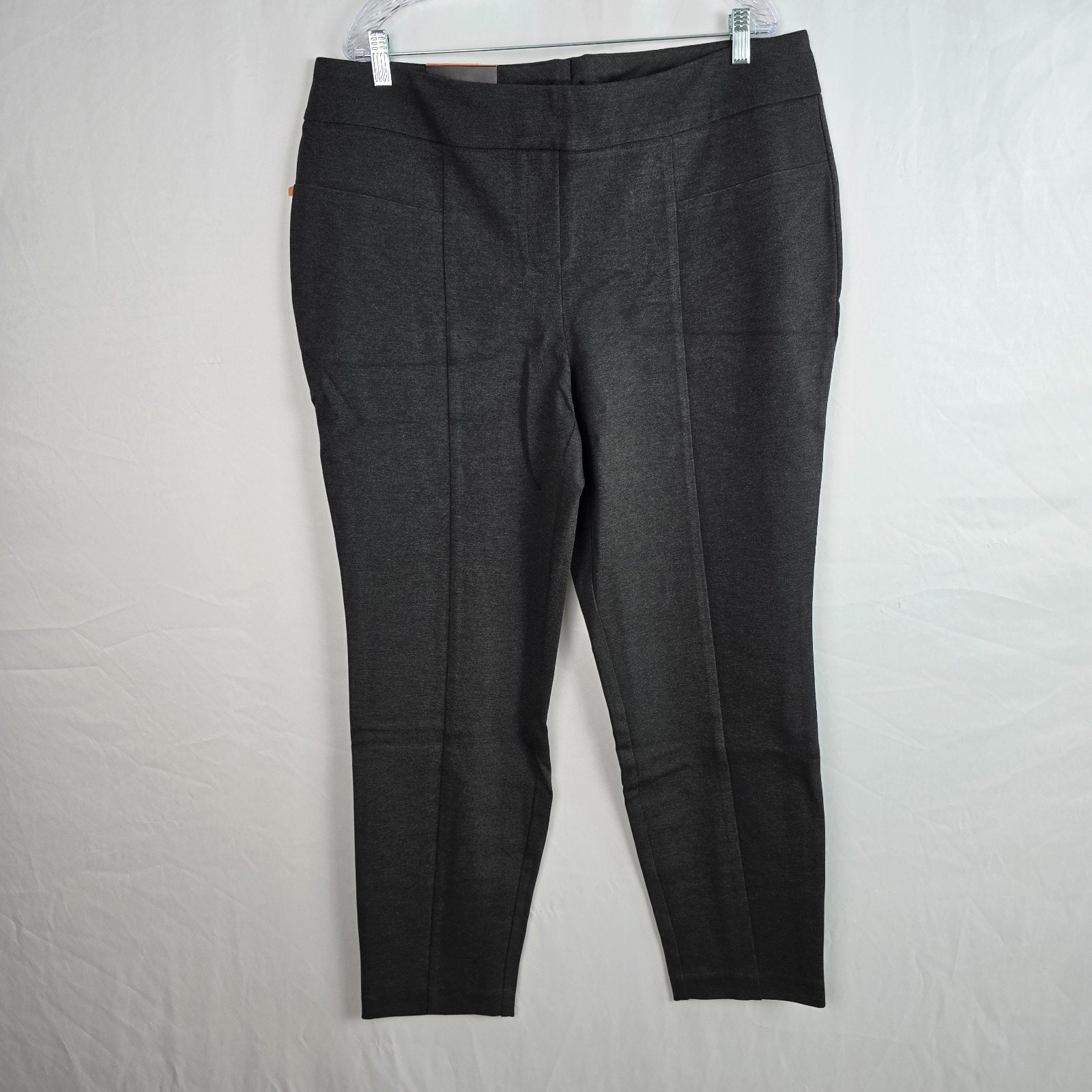Hilary Radley Slim Leg Pants Slacks Women’s XXL Heather Charcoal Pull On NWT